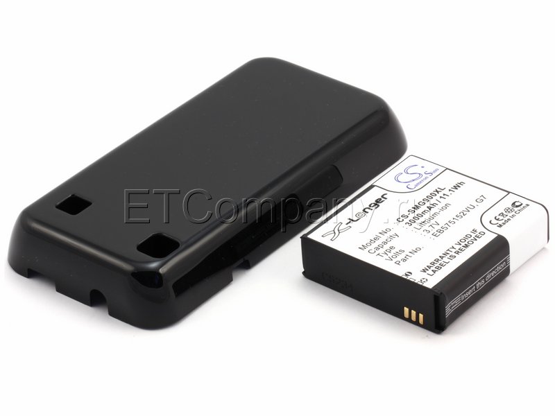 Аккумулятор для Samsung i9000 усиленный (чёрная крышка)