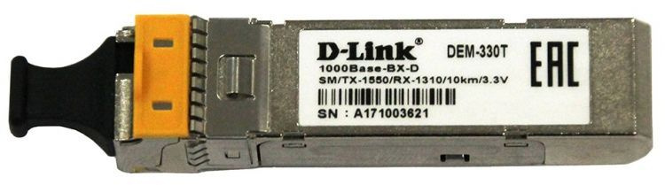 Трансивер D-Link 330T/10KM/A1A Симплексный LC (DEM-330T/10KM)