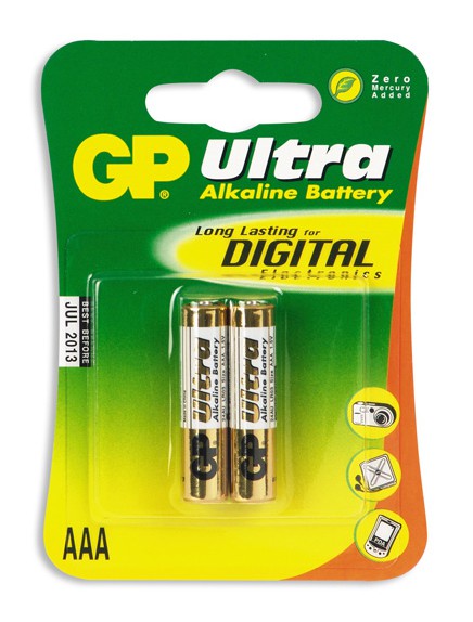 Батарея GP Ultra Alkaline 24AU LR03 AAA (2шт)