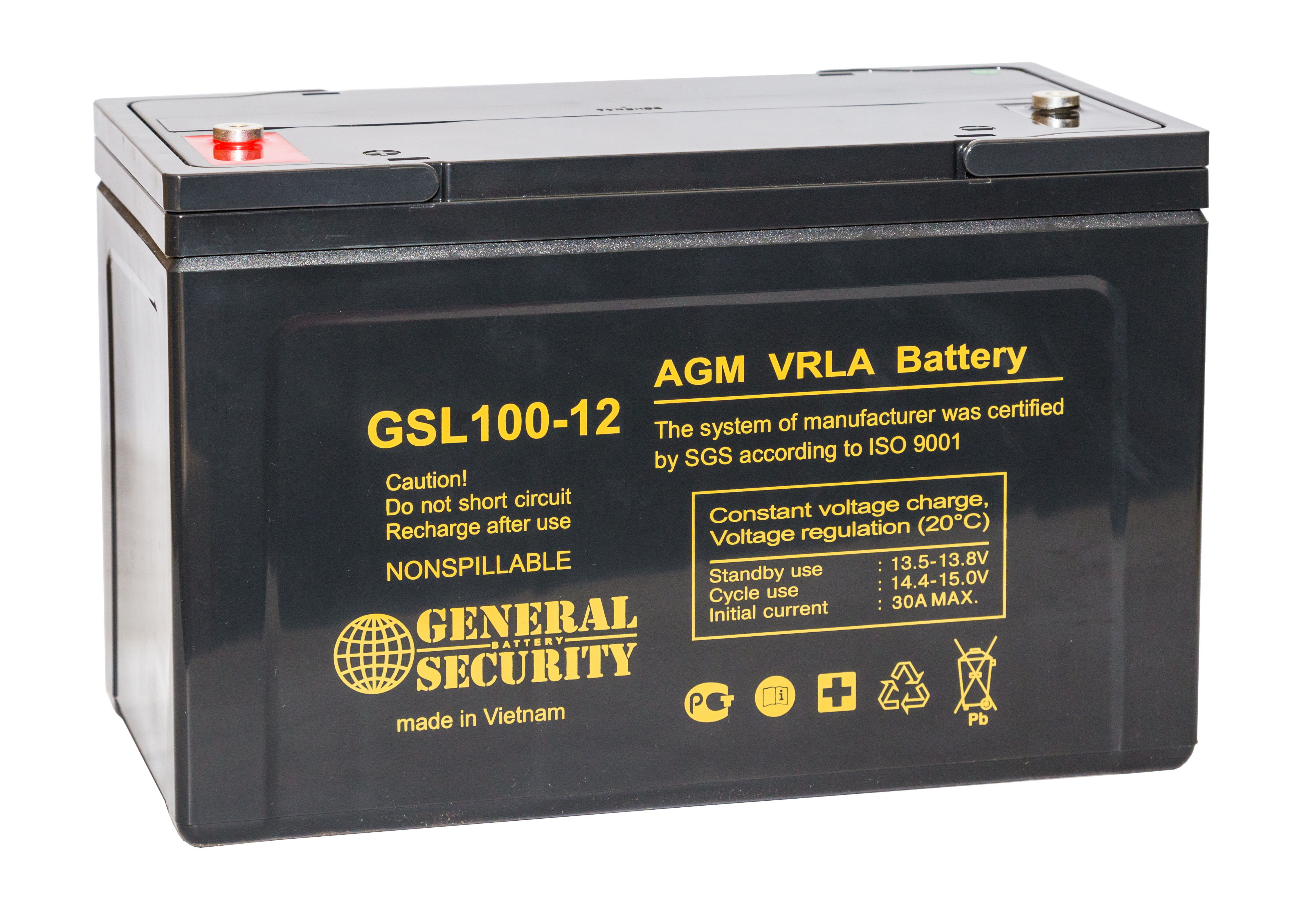 Аккумулятор General Security GSL100-12