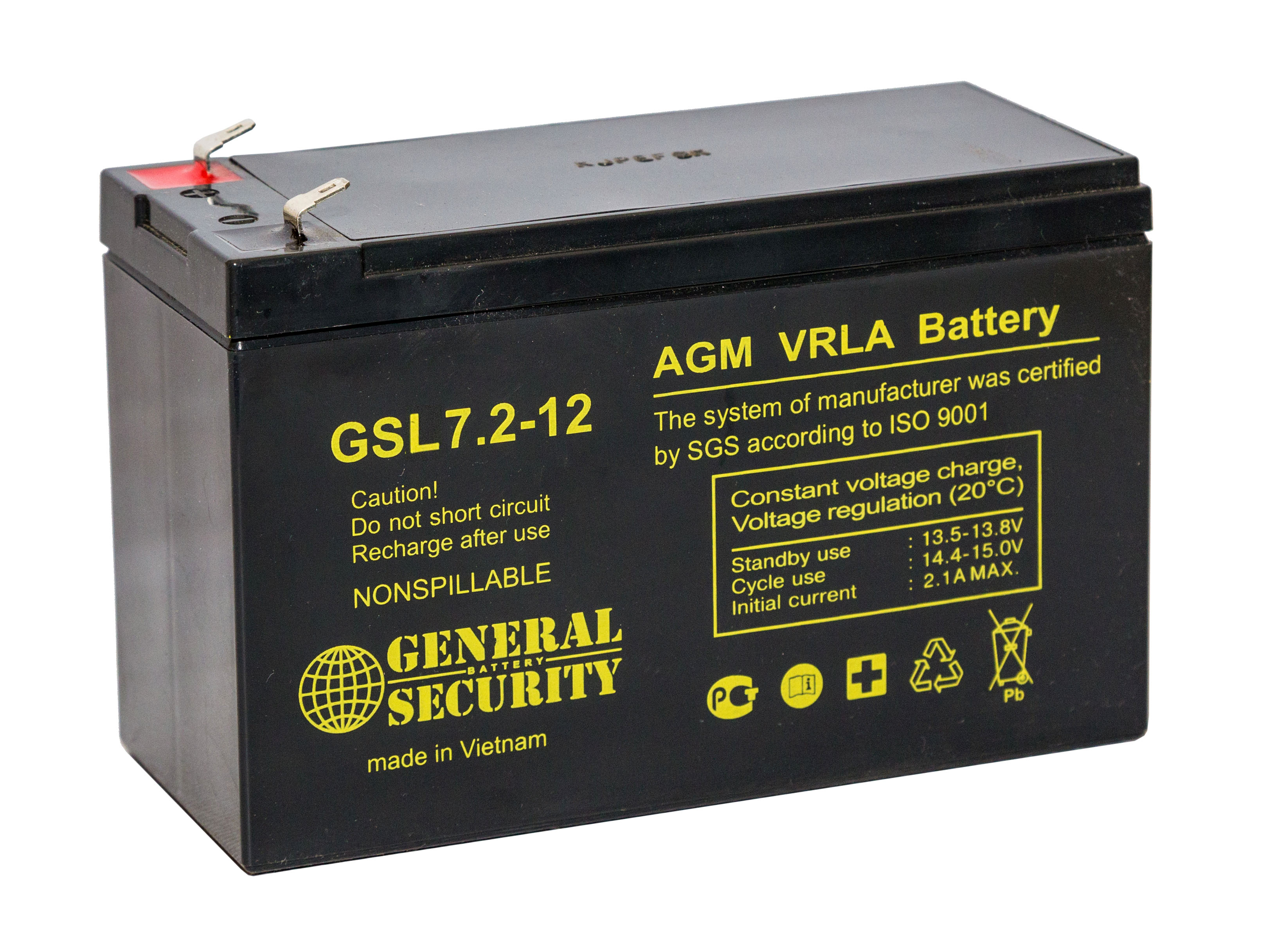 Аккумулятор General Security GSL7.2-12