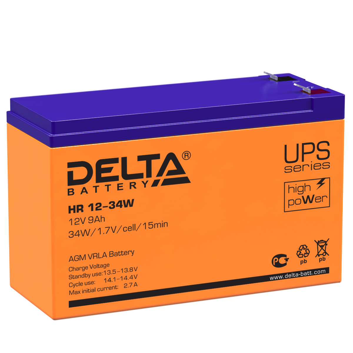 Аккумулятор DELTA HR 12-34 W