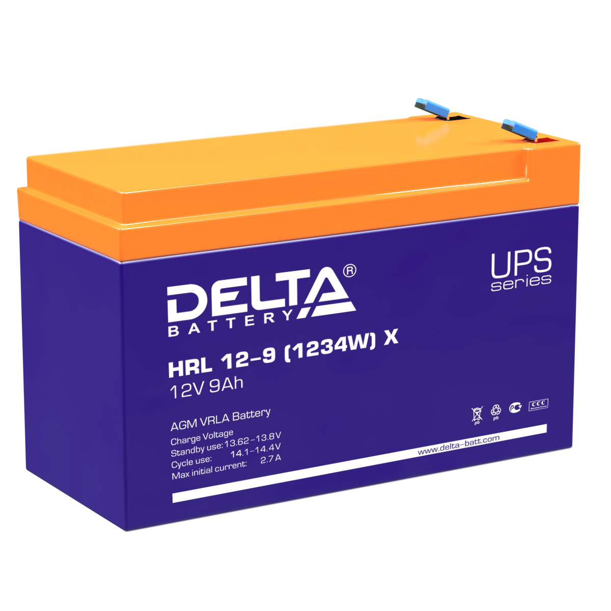 Аккумулятор DELTA HRL 12-9 (1234W) X
