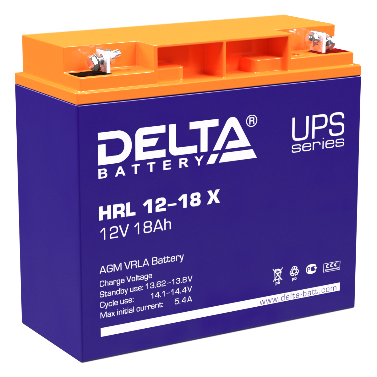 Аккумулятор DELTA HRL 12-18 X