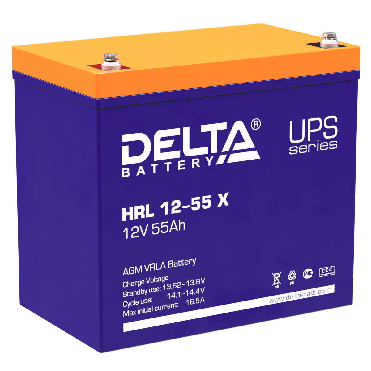 Аккумулятор DELTA HRL 12-55 X